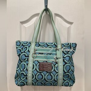 Coach‎ Poppy 3D Op Art Glam Tote Purse Handbag